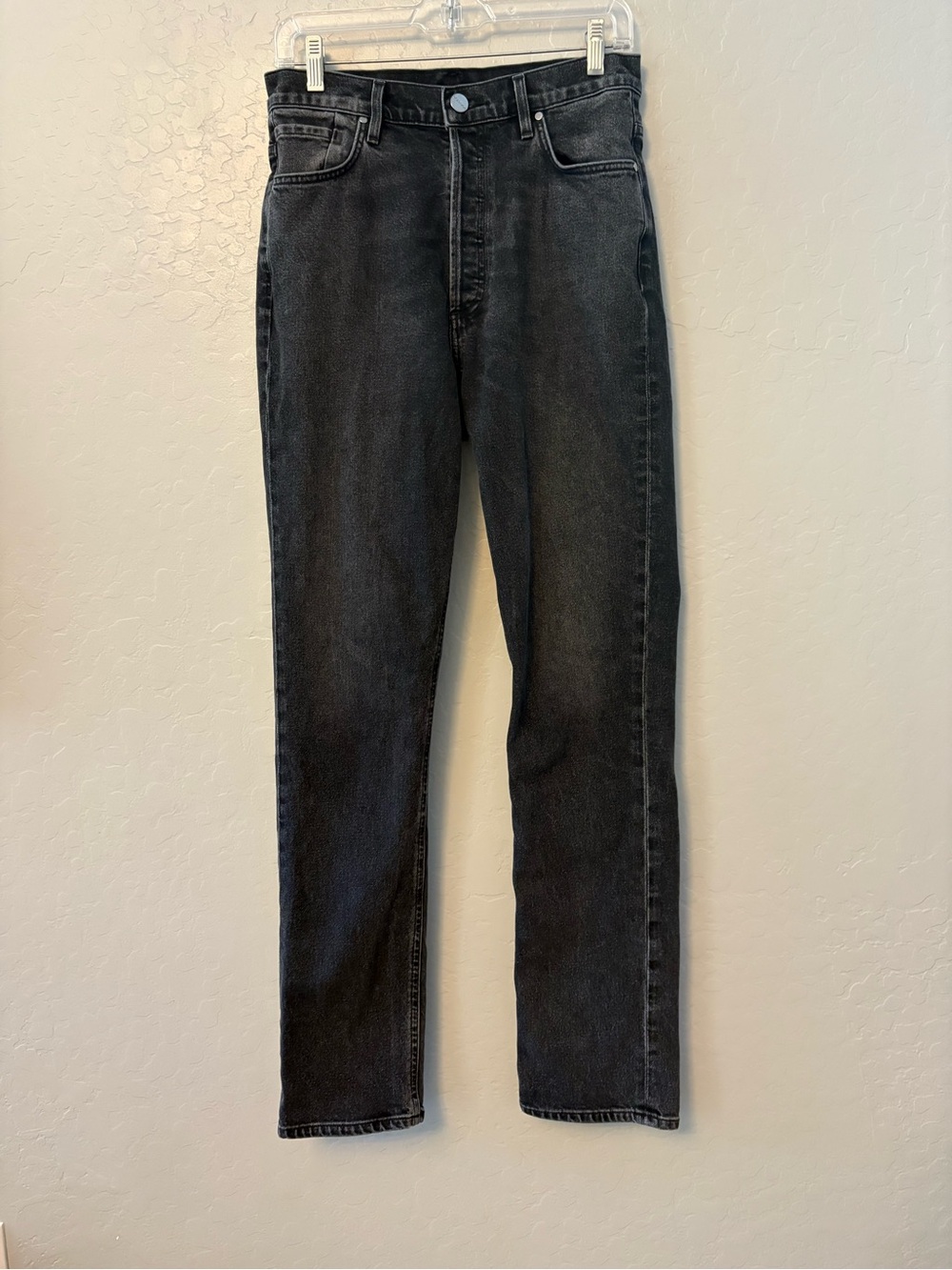 Goldsign high rise straight leg black women's jeans size 28